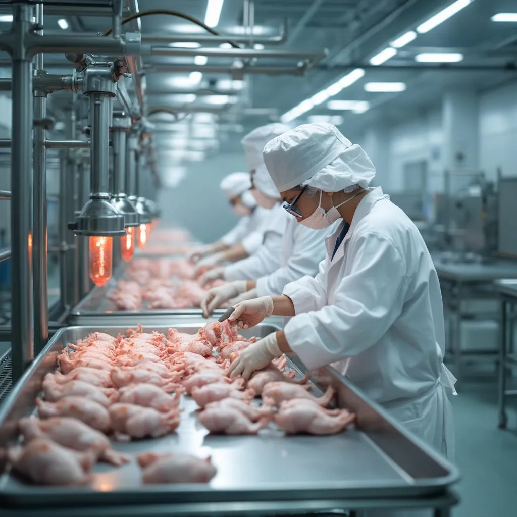Modern processing facility interior