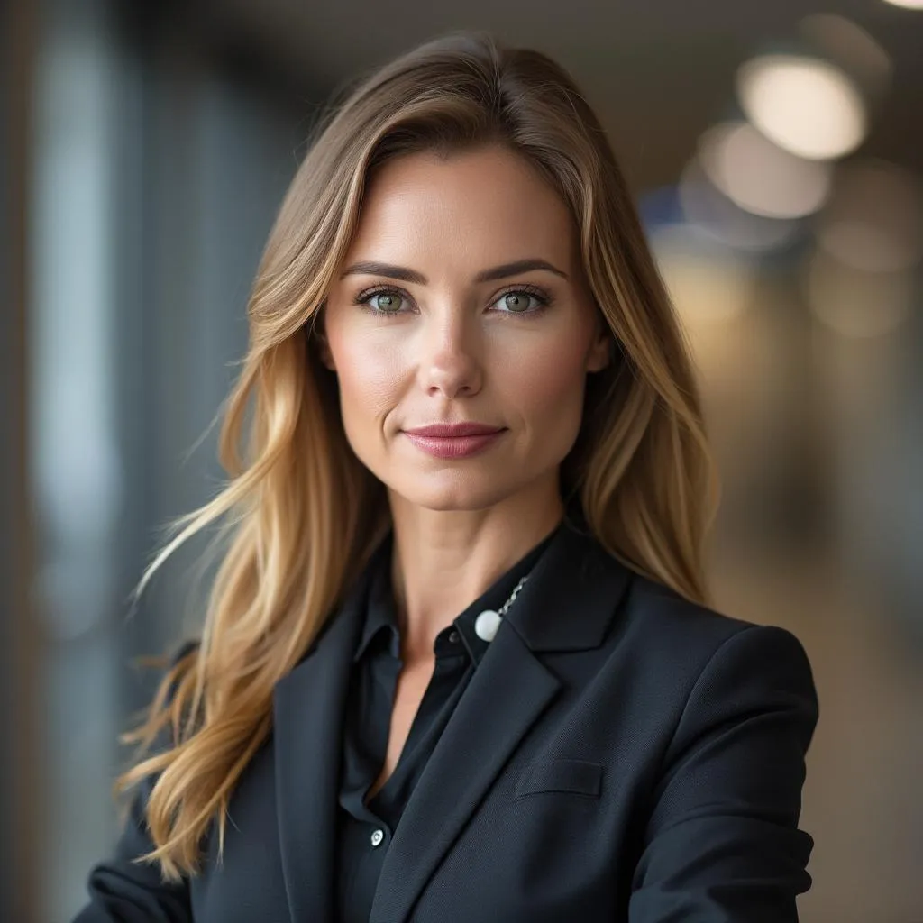 Portrait of procurement director Marie Dupont